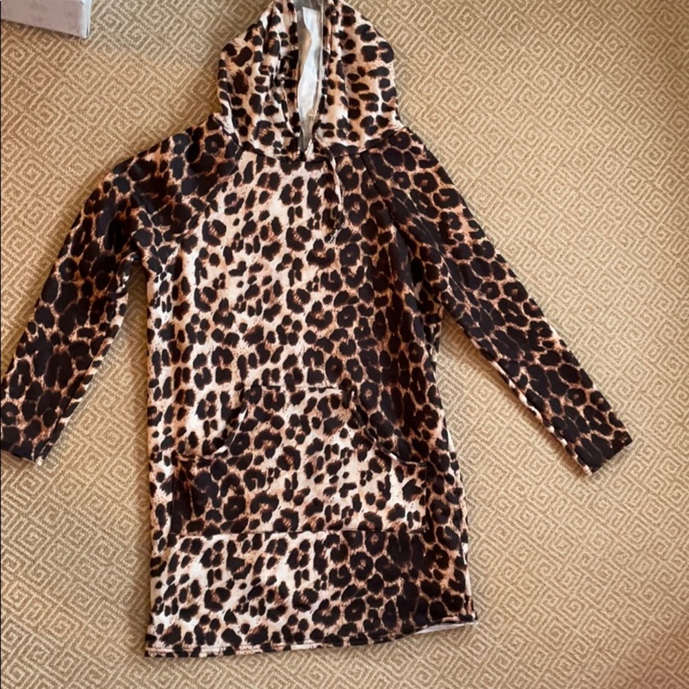 Cheetah Sweatshirt Dress